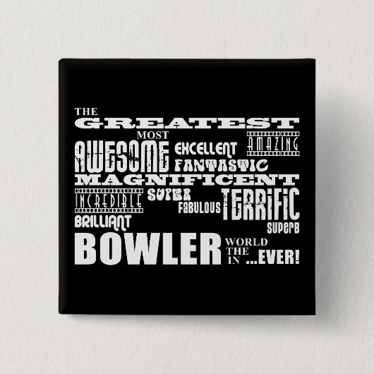 テンピンボーリングボウリングをする人、 クリケットの投手素晴らしボウリングをする人、 クリケットの投 缶バッジ (正面)