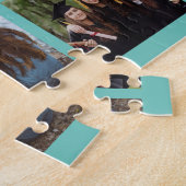 テンフォトコラージュ最高のフレンズフォーエバーティール（緑がかった色） ジグソーパズル (側面)