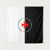 テンプラーナイトアルファオメガノンノビスドミン タペストリー (正面(横))