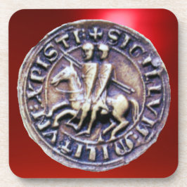 テンプラールの宝石の赤い騎士のシール コースター