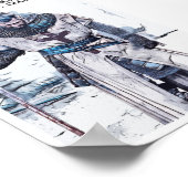 テンプラールナイトモットー抽象芸術ポートレート ポスター (角)