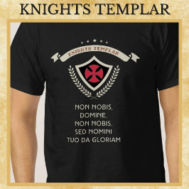 テンプラール騎士キリストの中世の戦士を渡る Tシャツ