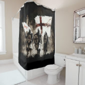 テンプラール騎士団が聖都に入る シャワーカーテン (インサイチュ)