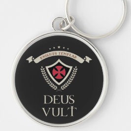 テンプラール騎士団のモットーDEUS VULT キーホルダー