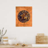 テンプラール騎士宗教美術の聖印 ポスター (キッチン)