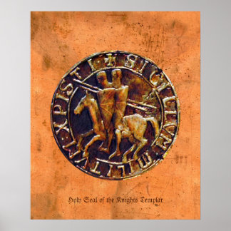 テンプラール騎士宗教美術の聖印 ポスター