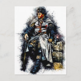 テンプラール騎士/十字軍/水彩芸術 ポストカード