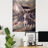 テンプラーvor einer Burg ポスター (ホームオフィス)