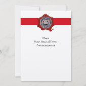 テンプラ騎士団の封印レッドワックスモノグラム感じ 招待状 (裏面)