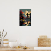 テンプルとパゴダの湖 ポスター (キッチン)