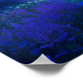 テンプルの夜の静日本のかさ ポスター (角)