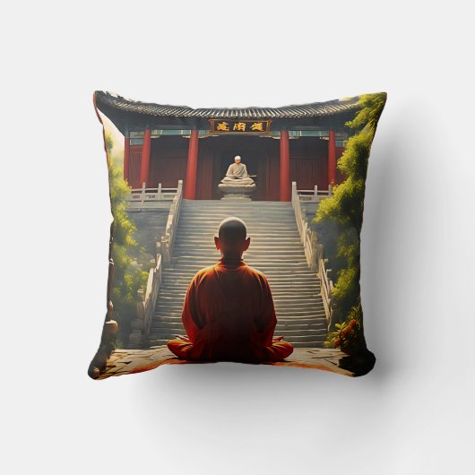 テンプルの静寂 クッション (裏面)