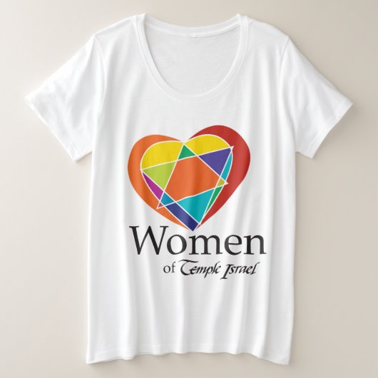テンプルイスラエルの女性プラスサイズTシャツ プラスサイズTシャツ (デザイン正面)
