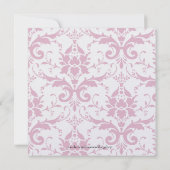 テンプルウェディングレセプション招待状ピンクコロネーション 招待状 (裏面)