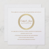 テンプルウェディングレセプション招待状 – 永遠の円 招待状 (正面/裏面)