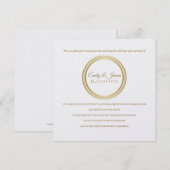 テンプルウェディングレセプション招待状 – 永遠の円 招待状 (正面/裏面)