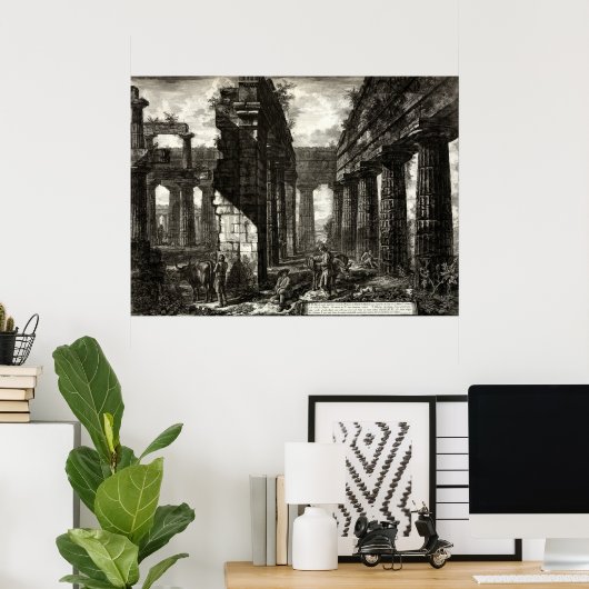 テンプルオブネプチューンパエストム – ジョバンニバティスタピール ポスター (ホームオフィス)