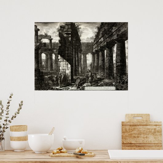 テンプルオブネプチューンパエストム – ジョバンニバティスタピール ポスター (キッチン)