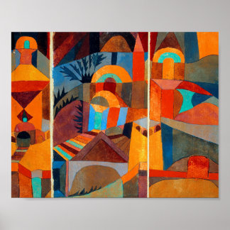 テンプルガーデン： Paul Klee 1920 ポスター