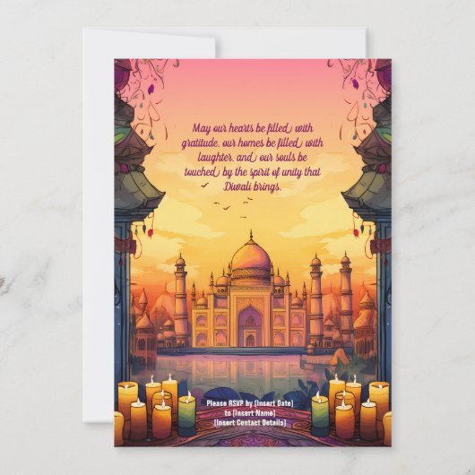 テンプルグローディワリ招待状 招待状 (裏面)