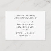 テンプルシーリング&ミール招待状 エンクロージャーカード (裏面)