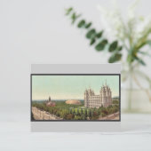 テンプルスクエア、ソルトレイクシティのクラシックなフォトクローム ポストカード (スタンド正面)