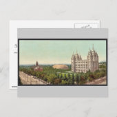 テンプルスクエア、ソルトレイクシティのクラシックなフォトクローム ポストカード (正面/裏面)