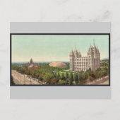 テンプルスクエア、ソルトレイクシティのクラシックなフォトクローム ポストカード (正面)