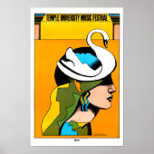 テンプルユニバーシティミュージックフェスティバルヴィンテージ ポスター (正面)