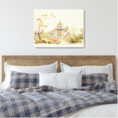 テンプル中国ののデザイン、c.1810 (ペンとインクと キャンバスプリント (インサイチュ (寝室))