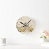 テンプル中国ののデザイン、c.1810 (ペンとインクと ラウンド壁時計 (ホーム)