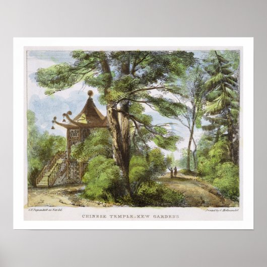 テンプル中国の、キュー・ガーデン、プレート13 from 'キュー・ガ ポスター (正面)