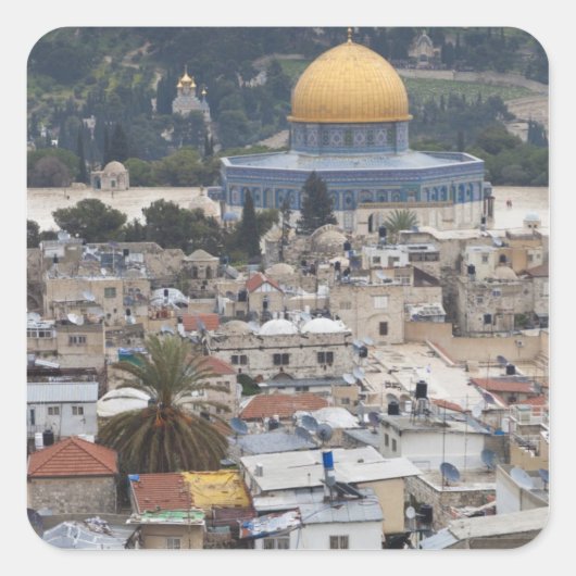 テンプル山とドーム・オブ・ザ・ロック スクエアシール (正面)