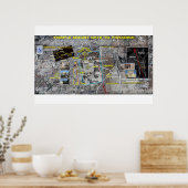 テンプル山 – タウラスパターン ポスター (キッチン)