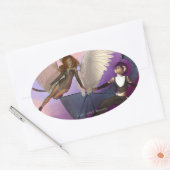 テンプル楕円ステッカー 楕円形シール (封筒)