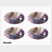 テンプル楕円ステッカー 楕円形シール (シート)