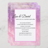 テンプル結婚ズ&披露宴招待状 – ピンクウォーターカラー 招待状 (正面/裏面)
