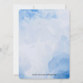 テンプル結婚ズ&披露宴招待状 – ブルーウォーター色 招待状 (裏面)