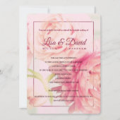テンプル結婚ズ&披露宴招待状 – 牡丹 招待状 (正面)