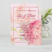 テンプル結婚ズ&披露宴招待状 – 牡丹 招待状 (スタンド正面)