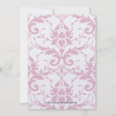 テンプル結婚式招待状ピンクコロネーション 招待状 (裏面)