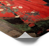 テンプル赤と白のバラの選択 ポスター (角)