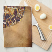 テンプル騎士団の中世の封印 キッチンタオル (四つ折り)