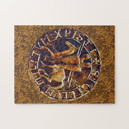 テンプル騎士団の中世の封印 ジグソーパズル (横)