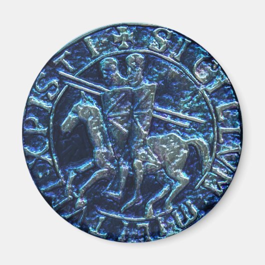 テンプル騎士団の中世の封印 マグネット (正面)