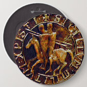 テンプル騎士団の中世の封印 缶バッジ (正面&裏面)