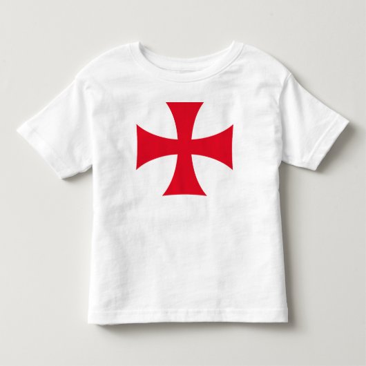 テンプル騎士団の十字架の子供用Tシャツ トドラーTシャツ (正面)
