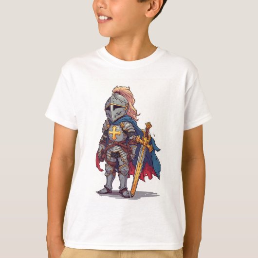 テンプル騎士団の十字軍キッズTシャツ Tシャツ (正面)