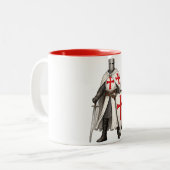 テンプル騎士団の十字軍コーヒーマグ ツートーンマグカップ (正面左)