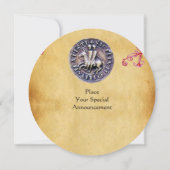 テンプル騎士団の紋章 紫 招待状 (裏面)